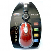 DR. HANK    MOUSE ÓPTICAL USB - MO-253RPX1E VERMELHO RETRÁTI